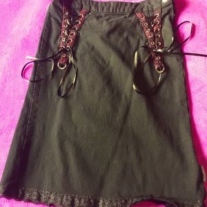 TRIPP SKIRT M CORSET AND LACE BACK GOTH